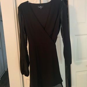 Black long sleeve cocktail dress